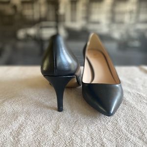 Prezioso black leather 3" heels.  EU 38